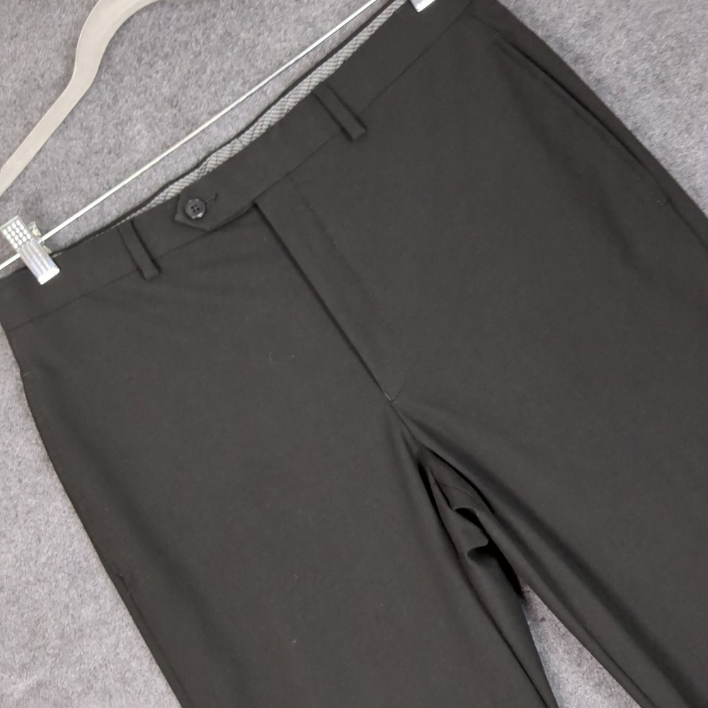 Michael Kors Mens Black Slim Fit‎ Dress Pants 32x32 Flat Front Recycled Blend